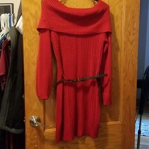 Sequin Hearts, Red sweater dress